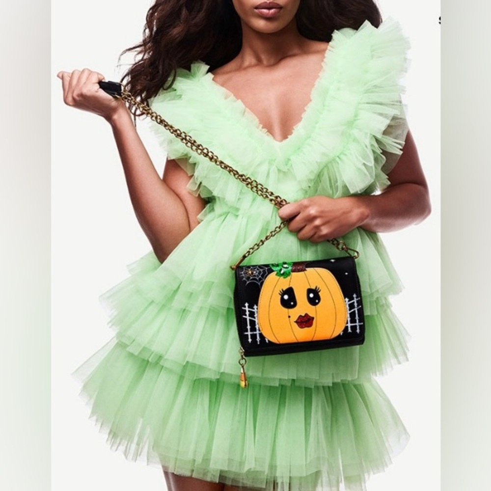 Betsey Johnson Mint Green Tiered Tulle Mini Dress